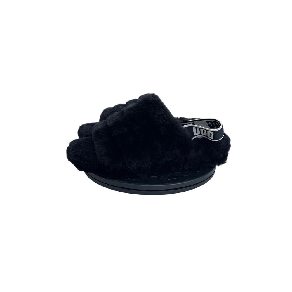 Womens UGG Fluff Yeah Slides Furry Warm Size 9 Black